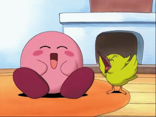 Laughing Bird And Kirby Meme GIF