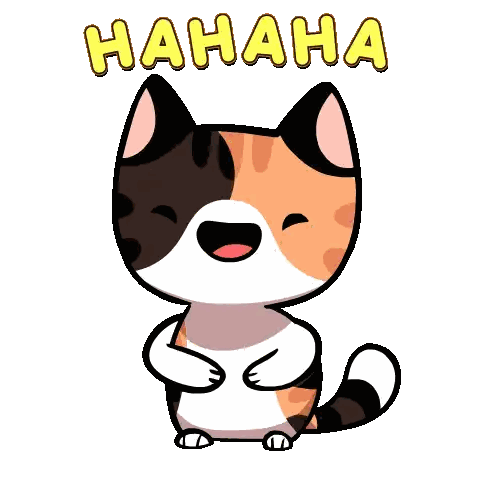 Laughing Calico Cat Hahaha