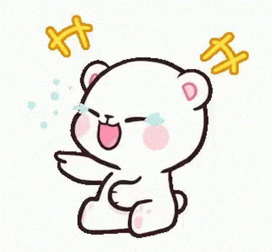 Laughing Cartoon Lol Cute Milk Bear GIF