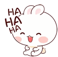 Laughing Cartoon Rabbit Ha Ha Ha