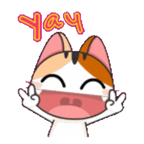 Laughing Cat Saying Yay