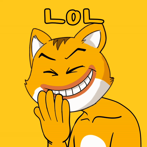 Laughing Cat With Lol GIF