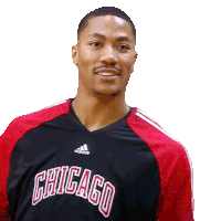 Laughing Derrick Rose Sticker GIF