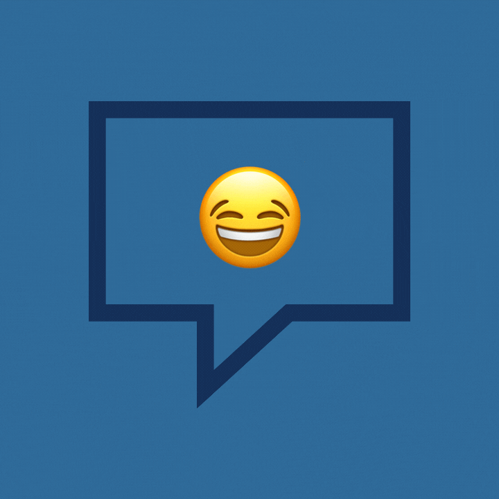 Laughing Emoji Inside Speech Balloon GIF