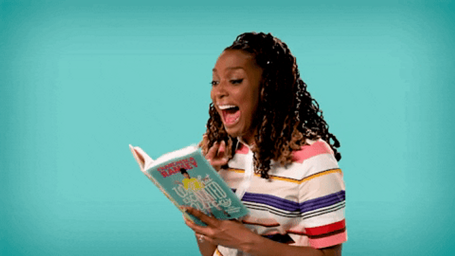 Laughing Franchesca Ramsey Read Book Well That Escalated Quickly GIF