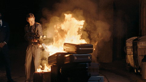 Laughing Guy With Flamethrower GIF