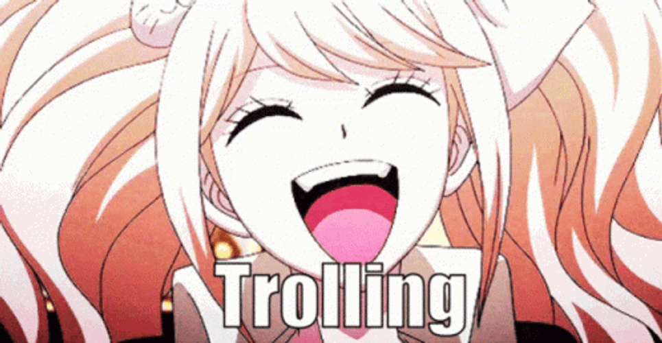 Laughing Junko Enoshima Trolling GIF