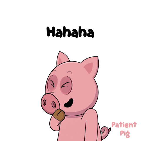 Laughing Pig with Hahaha