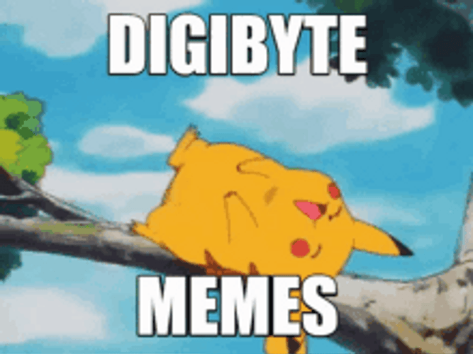 Laughing Pikachu Pokemon Digibyte Memes GIF 