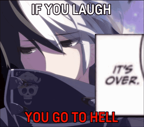 Laughing Poster Saying You Go to Hell