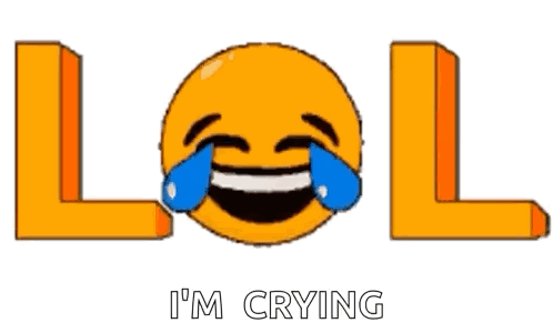 Laughing Smiley Face With Tears Saying I'm Crying