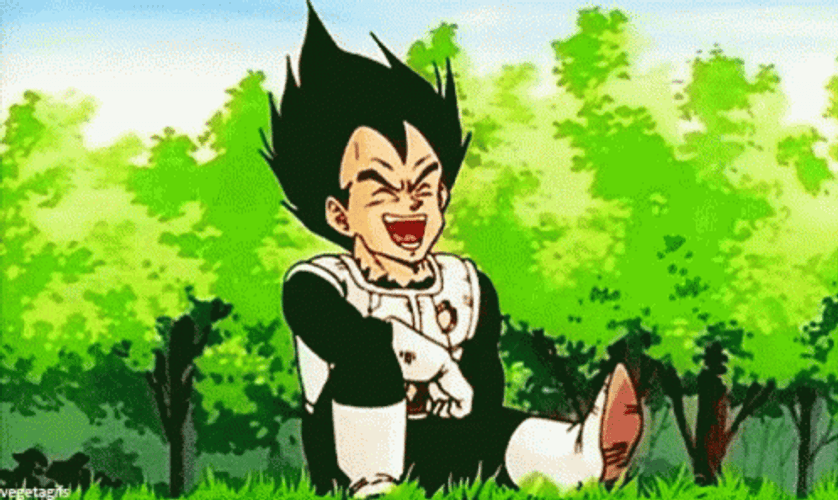 Laughing Vegeta Dragon Ball GIF