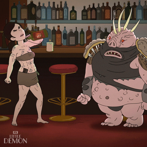 Laura Feinberg Disintegrate Someone At Bar GIF