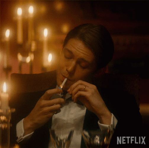 Laurence Stirling Smoking Cigar GIF