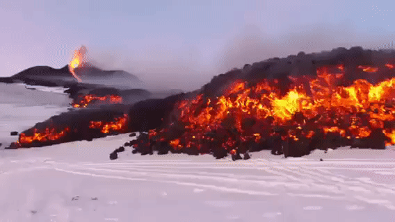 Lava Eruption Mountain GIF