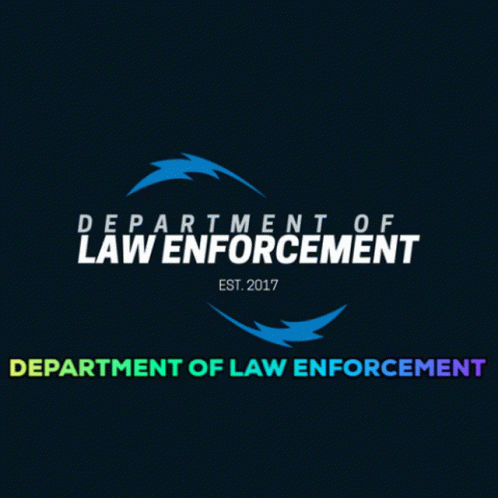 Law Enforcement Logo with Blue Lightning