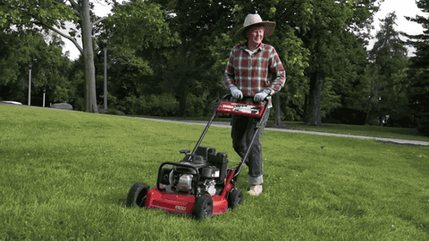 Lawn Mower Guy Happy Dancing GIF