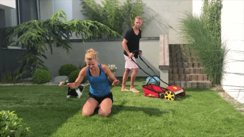 Lawn Mower Lucie Safarova Gardening GIF