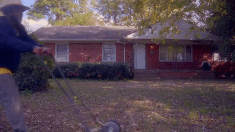 Lawn Mower Music Video Leaves GIF