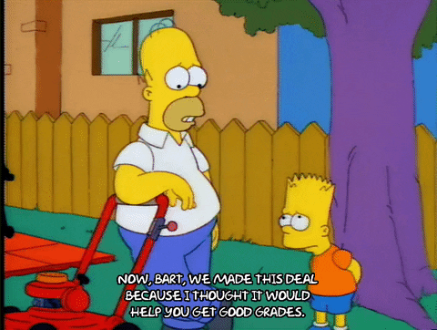Lawn Mower The Simpsons Homer Bart GIF