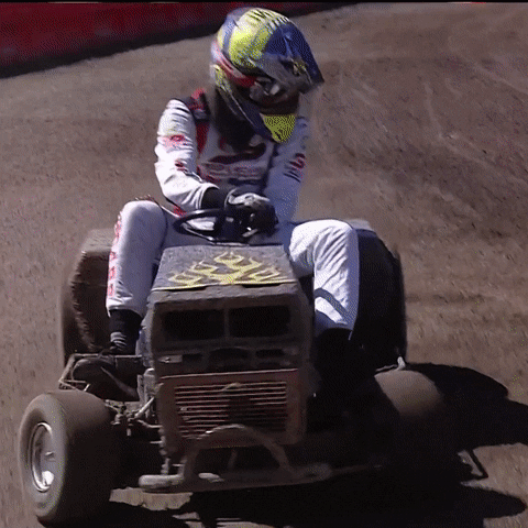 Lawn Mower V8 Supercars Sport Burnout GIF