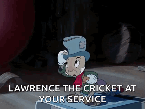 Lawrence the Cricket at Your Service