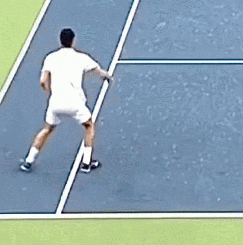 Lay Down On The Tennis Court GIF