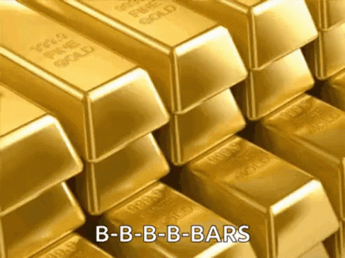 Layers Of Gold Bars Shining GIF