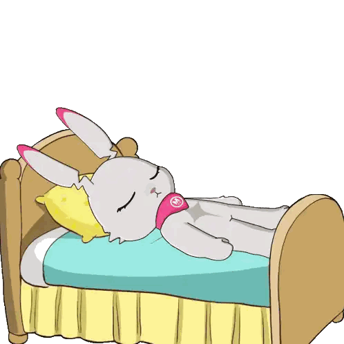 Laying Bunny With Pillow