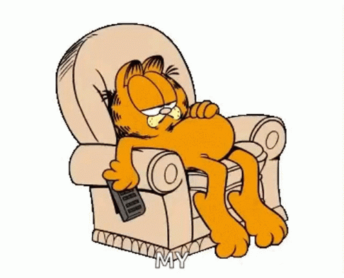 Garfield Lazy Sitting GIF