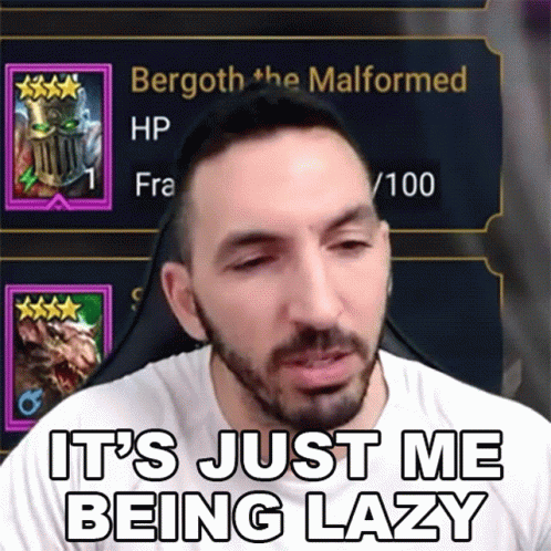 It's Just Me Being Lazy GIF