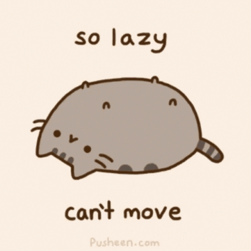 Lazy Cat With Can't Move Words