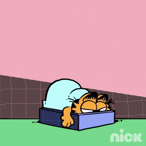 Lazy Garfield Monday Work Meme GIF