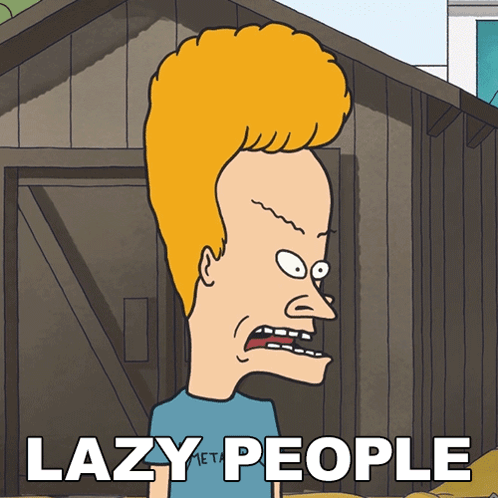 Lazy People Cartoon Character