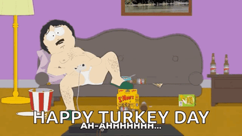 Lazy Playing Guy Happy Turkey Day GIF