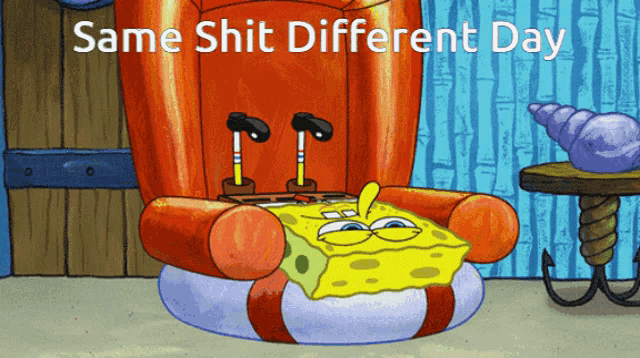 Lazy Spongebob Squarepants Same Same But Different GIF