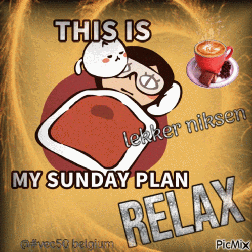 Lazy Sunday Happy Sleeping GIF