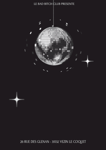 Le Bad Bitch Club Disco Ball Poster