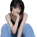 Le Sserafim Kim Chaewon Short Hair With Bangs GIF