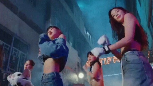 Le Sserafim Members Shaking Body Dance GIF