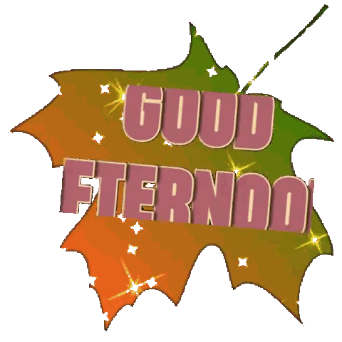 Leaf With Good Afternoon