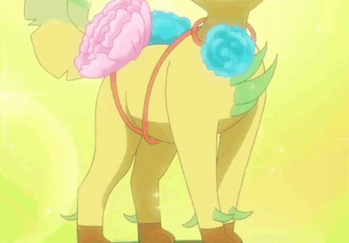 Leafeon Adorned With Flowers GIF