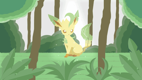 Leafeon In The Forest GIF