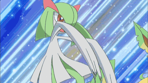 Leafeon Leaf Blade Attack With Kirlia GIF