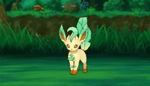 Leafeon Leaking Its Paw GIF
