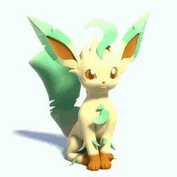 Leafeon Looking At His Sides GIF