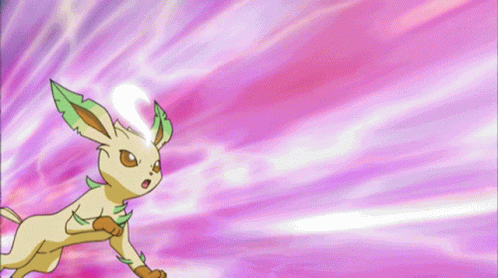 Leafeon Striking With Its Energy Ball GIF