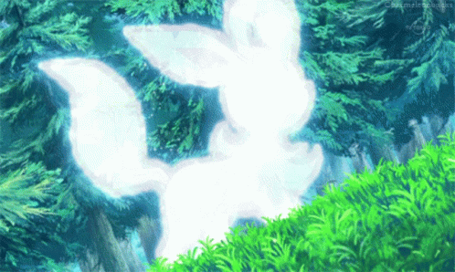 Leafeon With Vaporeon And Eevee GIF
