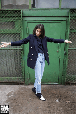 Leandra Medine Funny Lunge GIF