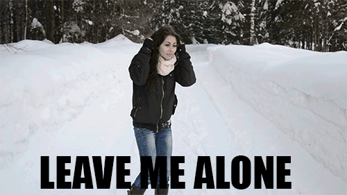 Leave Me Alone Funny Snow Dive GIF